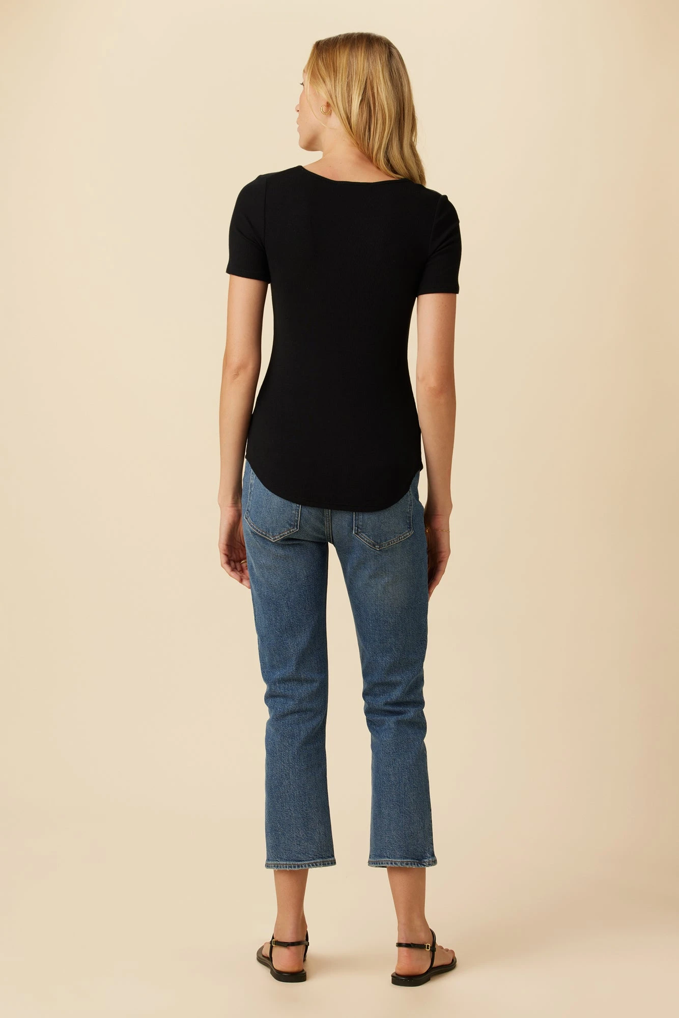 Itana Dream Rib Tee - Black 5 Itana Dream Rib Tee - Black - Image 3