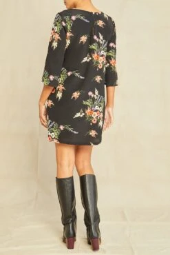 Sandrine Washable Silk Dress -Amour Vert 0135 Sandrine Treviso Print 1429 web