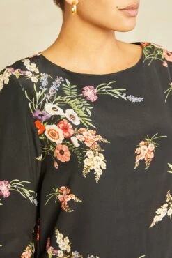 Sandrine Washable Silk Dress -Amour Vert 0135 Sandrine Treviso Print 1469