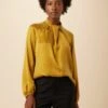 Papillon Cottonseed Cupro Blouse - Gold -Amour Vert 0156 Papillon Gold 1
