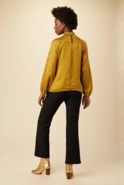 Papillon Cottonseed Cupro Blouse - Gold -Amour Vert 0156 Papillon Gold 3