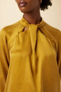 Papillon Cottonseed Cupro Blouse - Gold -Amour Vert 0156 Papillon Gold 4