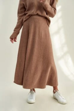 Blaze Cloud Rib Skirt -Amour Vert 0170 Blaze Knit Brown 2663 web