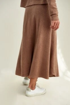 Blaze Cloud Rib Skirt -Amour Vert 0170 Blaze Knit Brown 2719 web