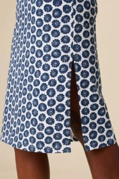 Vindy Reverie Knit Skirt - Calico Navy -Amour Vert 0220 Vindy Calico Navy 6