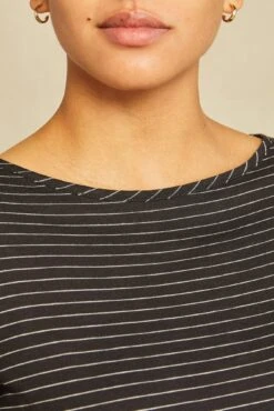 Marley Long Sleeve Tee - Nissi Stripe Black -Amour Vert 0296 Marley Nissa Stripe 3367 web f72fc7a6 5b44 48ea aa12 cf4ea6845acb