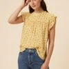Calla Ecovero Blouse - Calico Sunflower -Amour Vert 0329R1 Calla Calico Sunflower 1