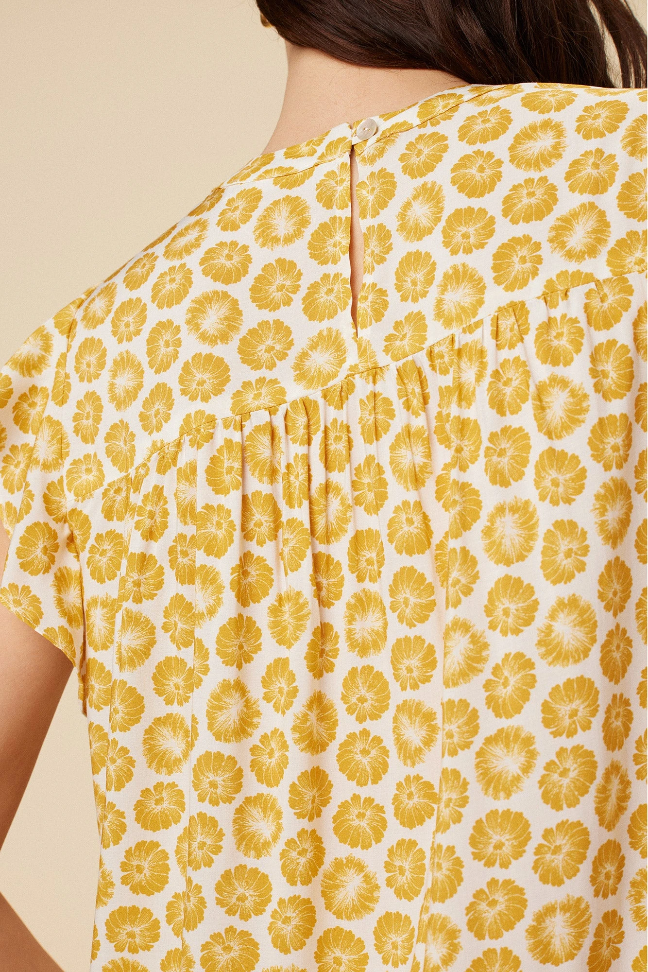 Calla Ecovero Blouse - Calico Sunflower 6 Calla Ecovero Blouse - Calico Sunflower - Image 5