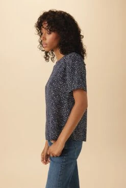 Odilia Washable Silk Blouse - Trieste Dot -Amour Vert 03 10175 Odilia Silk Trieste Dot 2