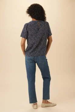 Odilia Washable Silk Blouse - Trieste Dot -Amour Vert 03 10175 Odilia Silk Trieste Dot 3