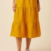 Jill Linen Skirt - Sunflower -Amour Vert 0404 Jill Sunflower 1