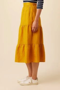 Jill Linen Skirt - Sunflower -Amour Vert 0404 Jill Sunflower 2
