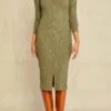 Soraya Paris Rib Dress - Calla Green -Amour Vert 0530 Soraya Calla Green 1680 web 24567282 4b64 4cc8 9200 76b2f2763f72