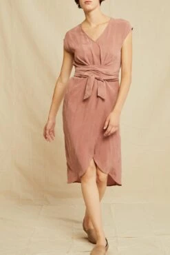 Josie Cottonseed Cupro Dress - Quartz