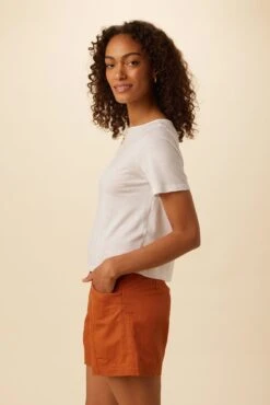 Roxie Reverie Slub Tee - White -Amour Vert 0595 Roxie White 2