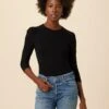 Naomi Paris Rib Top - Black