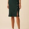Gadot Paris Rib Skirt - Darkest Spruce -Amour Vert 0612 Gadot Darkest Spruce 1
