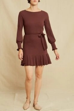 Ziggy Paris Rib Dress - Mocha