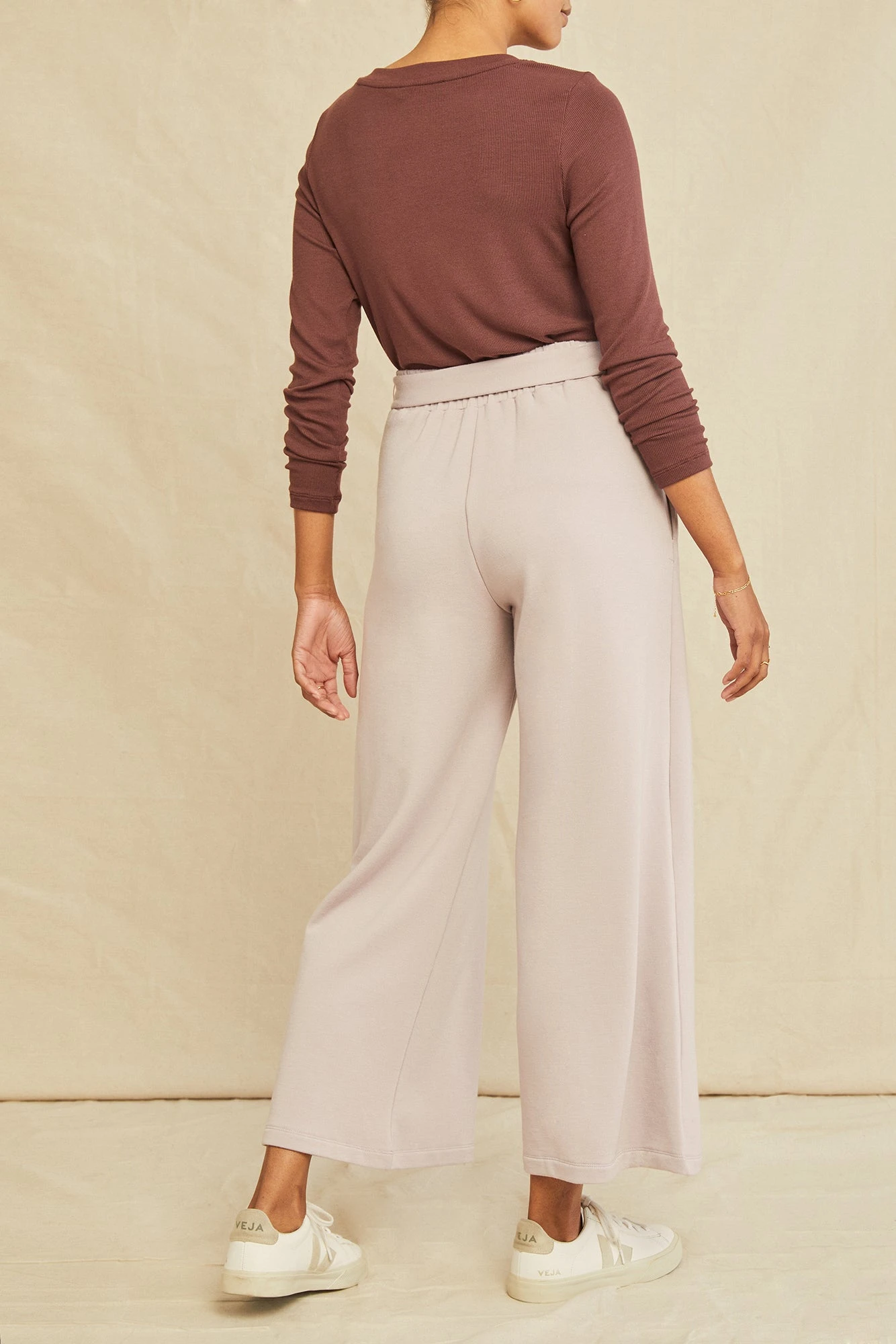 Eugenia Tie Waist Luxe Fleece Pants - Dawn 4 Eugenia Tie Waist Luxe Fleece Pants - Dawn - Image 3