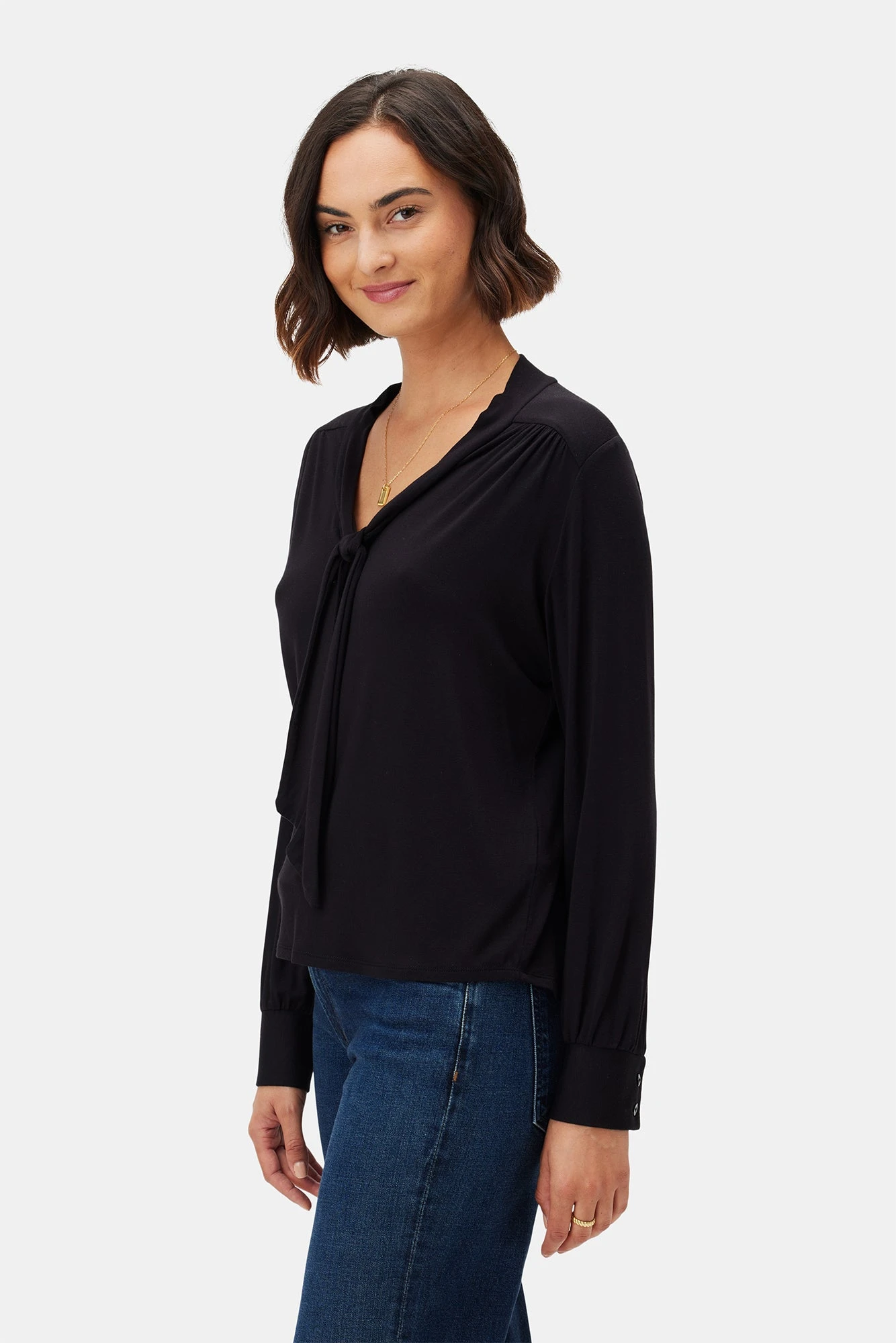 Aster Dream Knit Blouse - Black 4 Aster Dream Knit Blouse - Black - Image 2