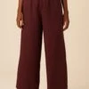 Theo Tencel Twill Pant - Wine -Amour Vert 10100R1 Theo Wine 1