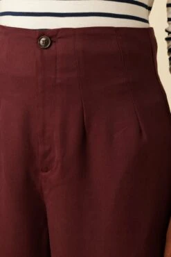 Theo Tencel Twill Pant - Wine -Amour Vert 10100R1 Theo Wine 5