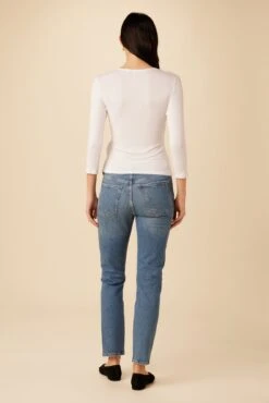 Gladys Dream Knit Top - White -Amour Vert 10135 Gladys Dream Knit White 3