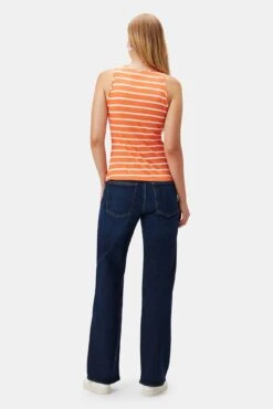 Jillian Dream Knit Tank - Tangerine Stripe -Amour Vert 10177 Jillian Stripe Tangerine Stripe 3