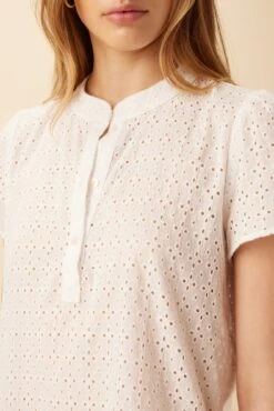 Kole Ecovero Eyelet Blouse - White 9 Kole Ecovero Eyelet Blouse - White -Amour Vert 10188 Kole White 4