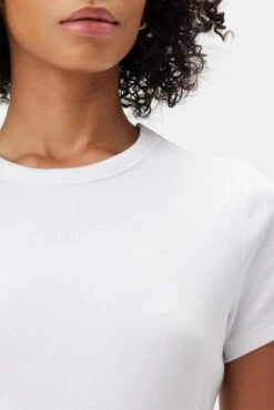 Eleanor Baby Rib Tee - White