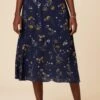Blaze Washable Silk Skirt - Ana Floral -Amour Vert 10227 Blaze Silk Lined Ana Floral 1