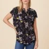 Renata Washable Silk Blouse - French Jardin Black -Amour Vert 1068 Renata French Jardin Black 1 485a4a03 ec71 476b 817d 5532f252d769