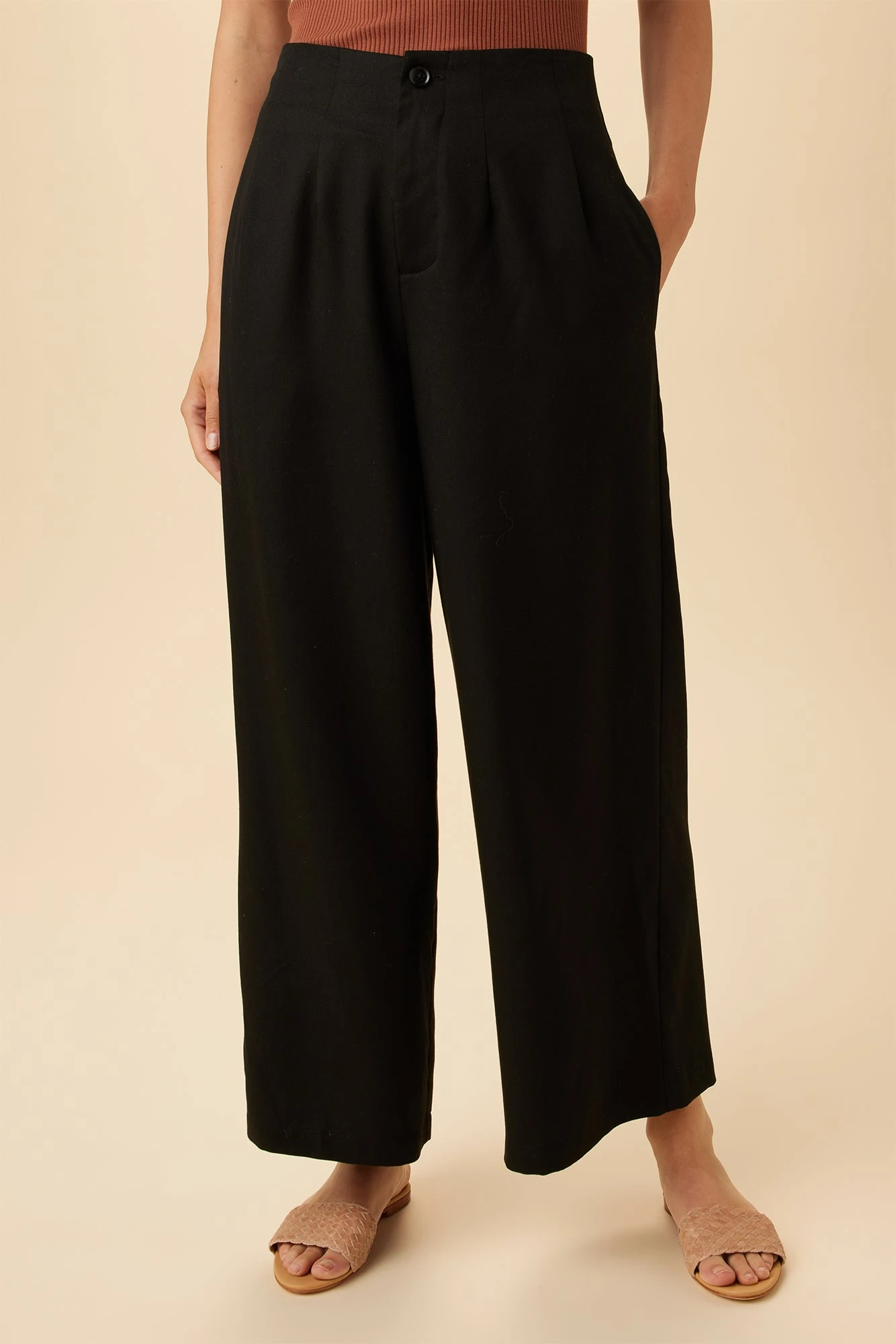 Theo Tencel Twill Pant - Black 3 Theo Tencel Twill Pant - Black