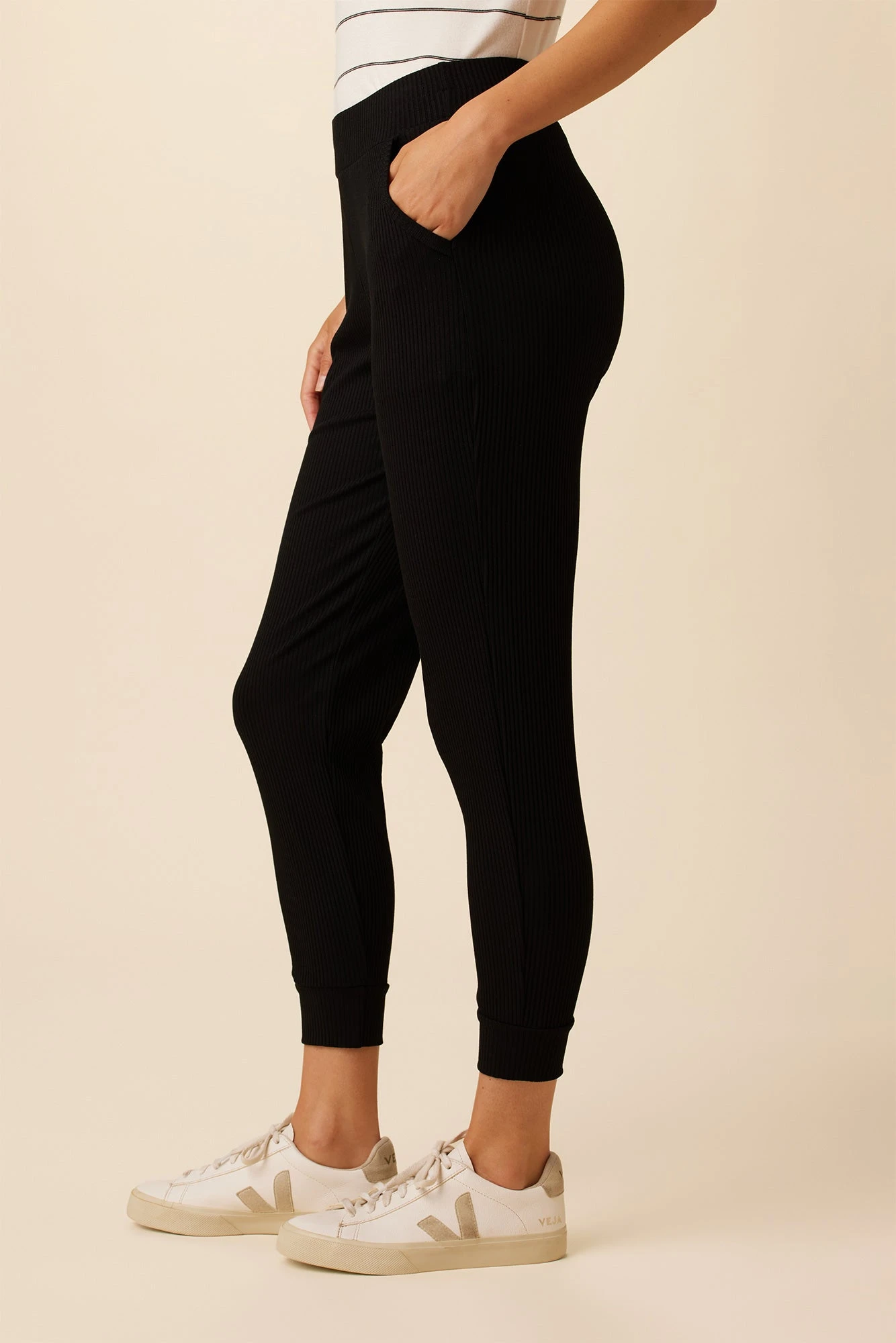 Skylar Paris Rib Joggers - Black 5 Skylar Paris Rib Joggers - Black - Image 3