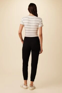Skylar Paris Rib Joggers - Black 10 Skylar Paris Rib Joggers - Black -Amour Vert 2050 Skylar Black 3