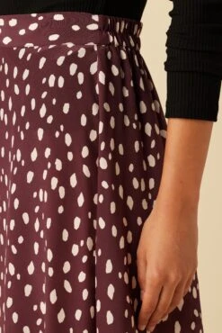 Blaze Washable Silk Skirt - Pebble Dot Plum 11 Blaze Washable Silk Skirt - Pebble Dot Plum -Amour Vert 21 9838 Blaze Plum Ivory 5