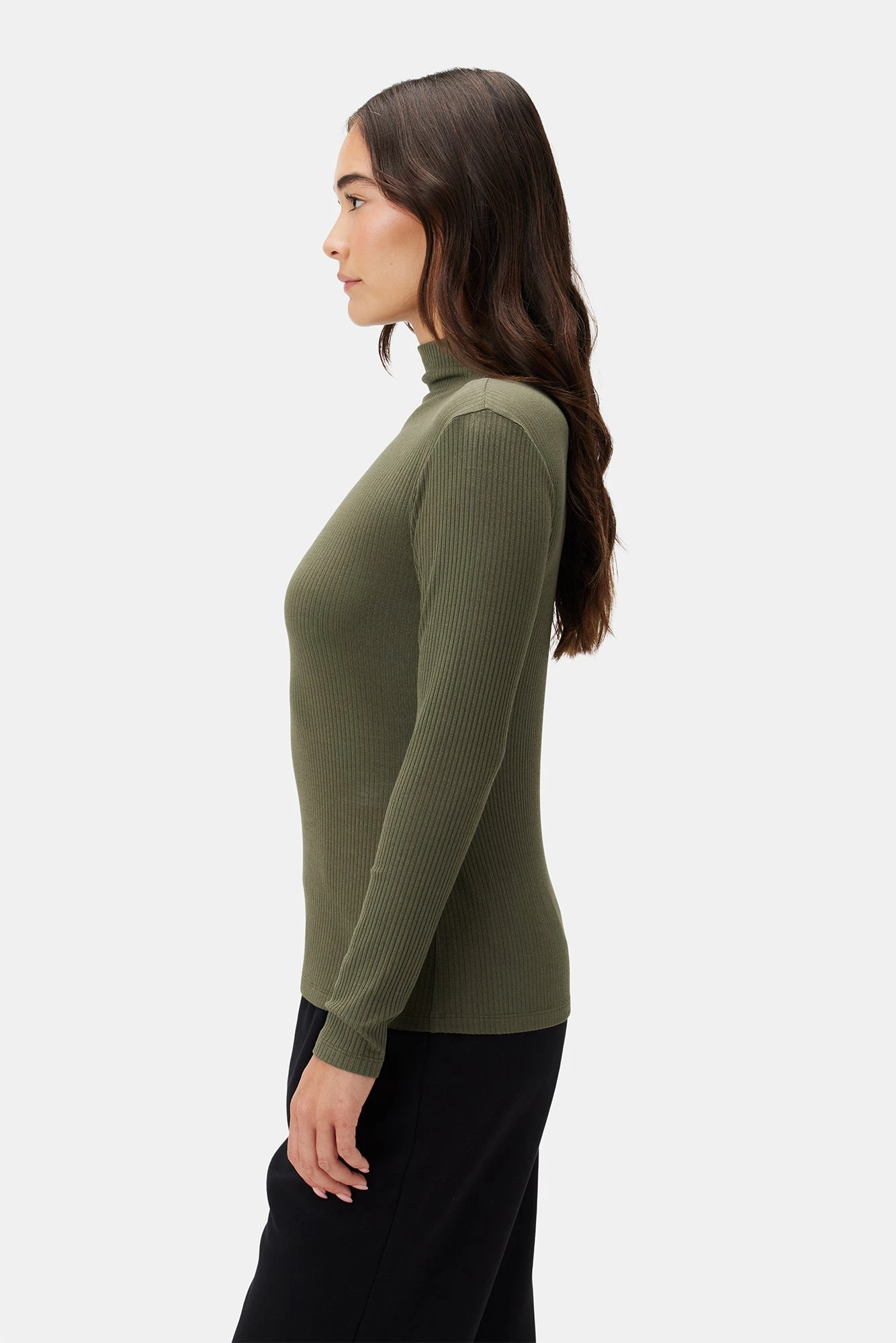 Lux Paris Rib Turtleneck - Calla Green 5 Lux Paris Rib Turtleneck - Calla Green - Image 3