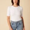Jane Paris Rib Top - White 1 Jane Paris Rib Top - White -Amour Vert 6 Jane White 1