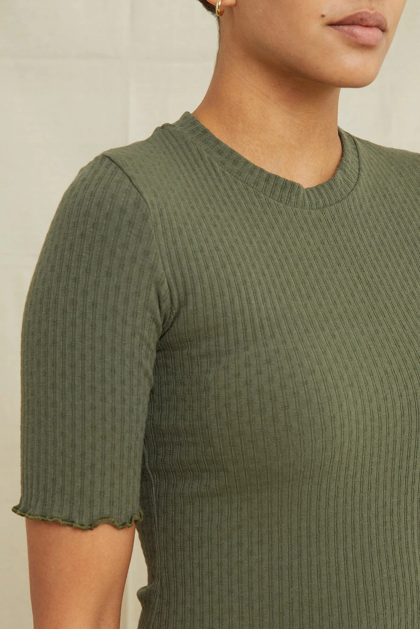 Mylene Pointelle Rib Dress - Calla Green 6 Mylene Pointelle Rib Dress - Calla Green - Image 4