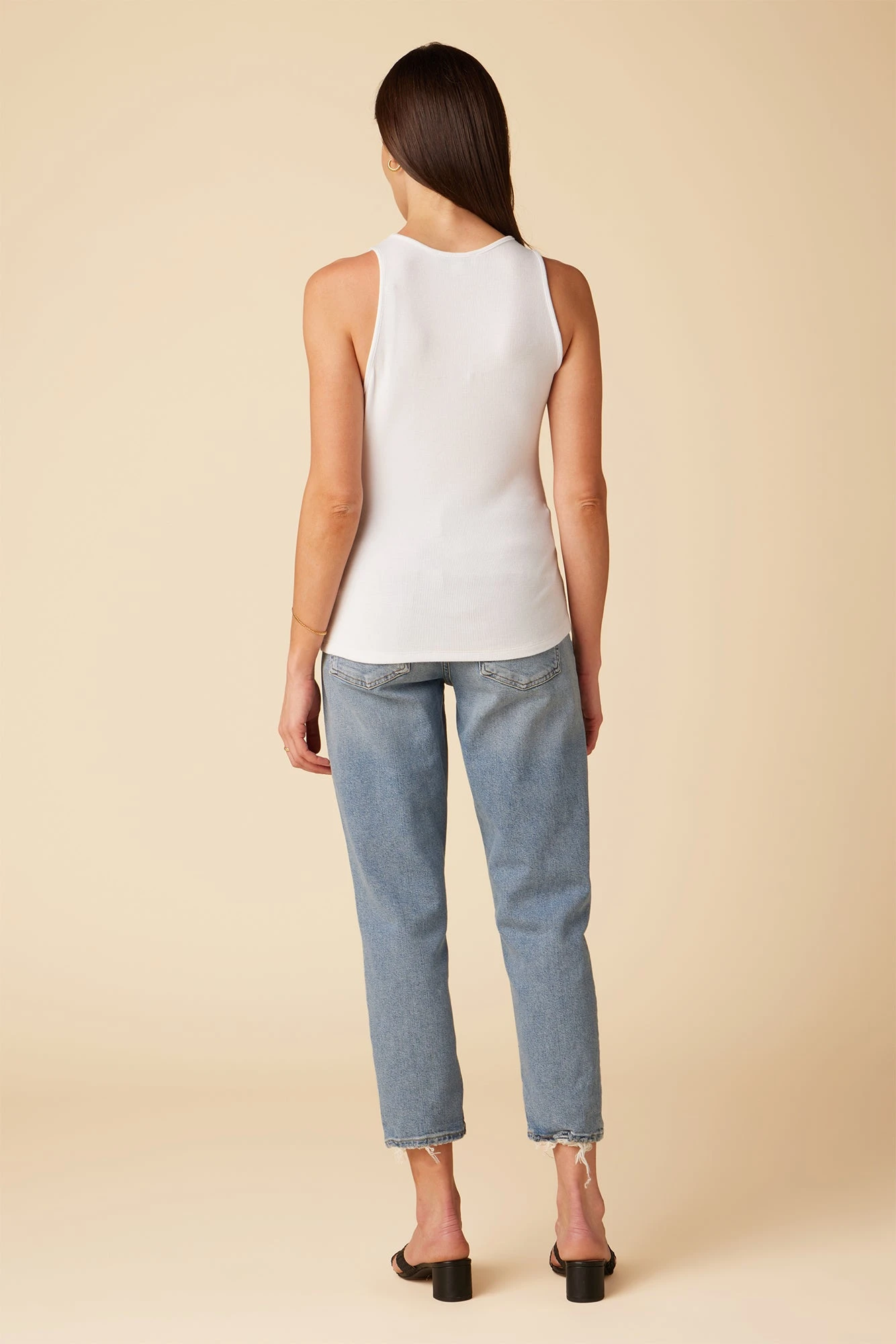 Jillian Dream Rib Tank - White 5 Jillian Dream Rib Tank - White - Image 3