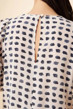 Sylvia Washable Silk Blouse - Squared Up White -Amour Vert 7935 Sylvia Silk Squared Up White 5