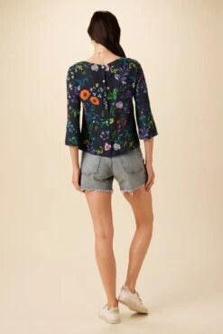 Martina Ecovero Blouse - Stella Floral Navy 8 Martina Ecovero Blouse - Stella Floral Navy -Amour Vert 7936 Martina Stella Navy 3