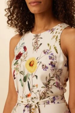 Larsa Washable Silk Dress - Provence Ivory -Amour Vert 7988 Larsa Provence Ivory 4