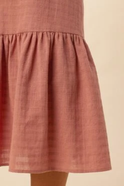 Michelle Organic Cotton Dress - Carnelian -Amour Vert 7990R1 Michelle Cotton Carnelian 5