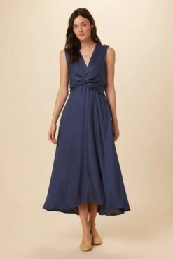 Olive Tencel Maxi Dress - Indigo