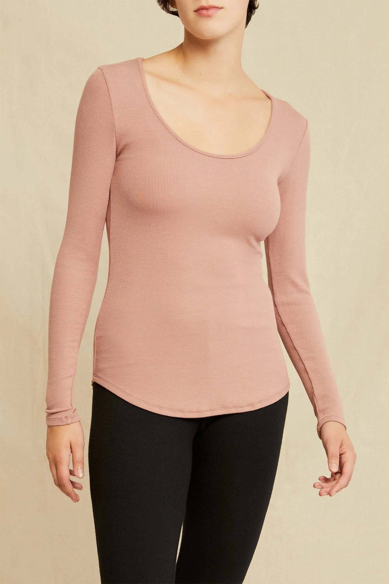 Itana Long Sleeve Dream Rib Tee - Quartz 3 Itana Long Sleeve Dream Rib Tee - Quartz