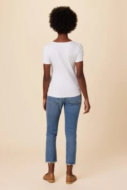 Cara Reverie Knit Tee - White -Amour Vert 9818 Cara White 3