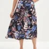 Blaze Washable Silk Skirt - Saint Barts Black Floral -Amour Vert 9838 Blaze Washable Silk Saint Barts Black 0747 Web 79d5f3b1 07b2 40d4 8cc4 0fe64ebbd217