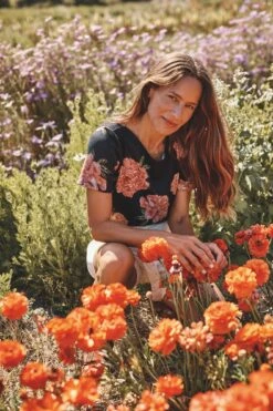 Cecelia Upcycled Tee - San Clemente Floral